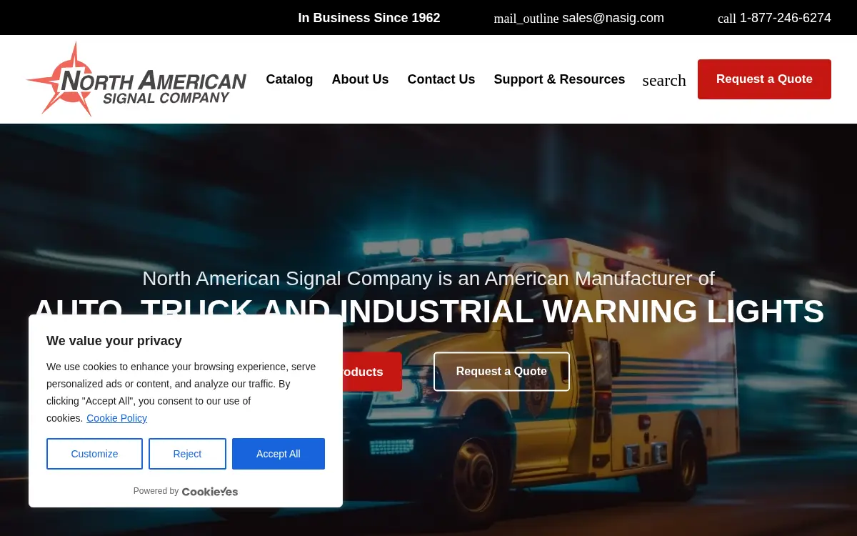 Homepage of North American Signal CO