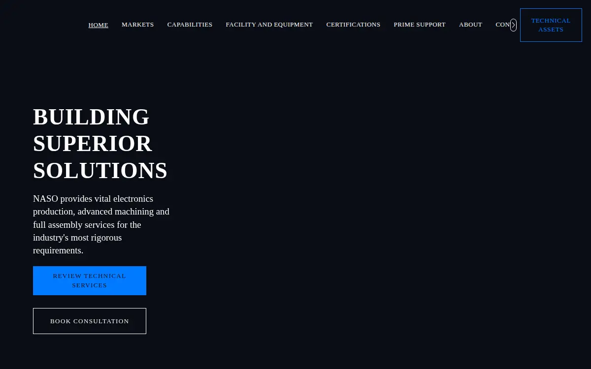 Homepage of Naso Industries Corporation