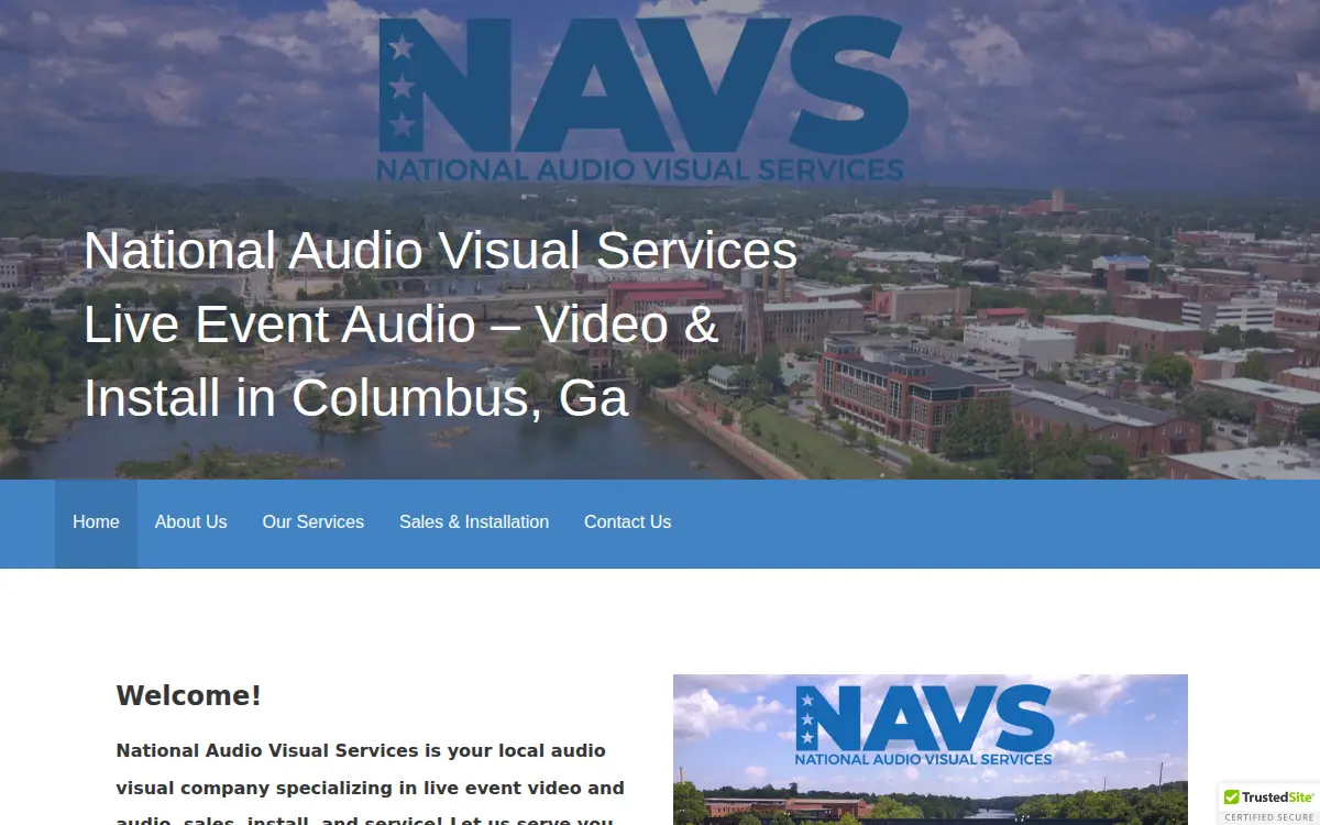 Homepage of National Audio Visual Services LLC