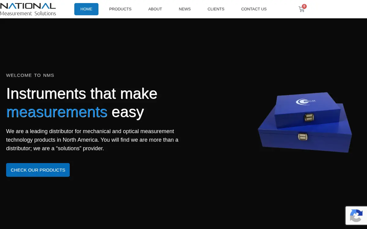 Homepage of National Measurement Solutions LLC