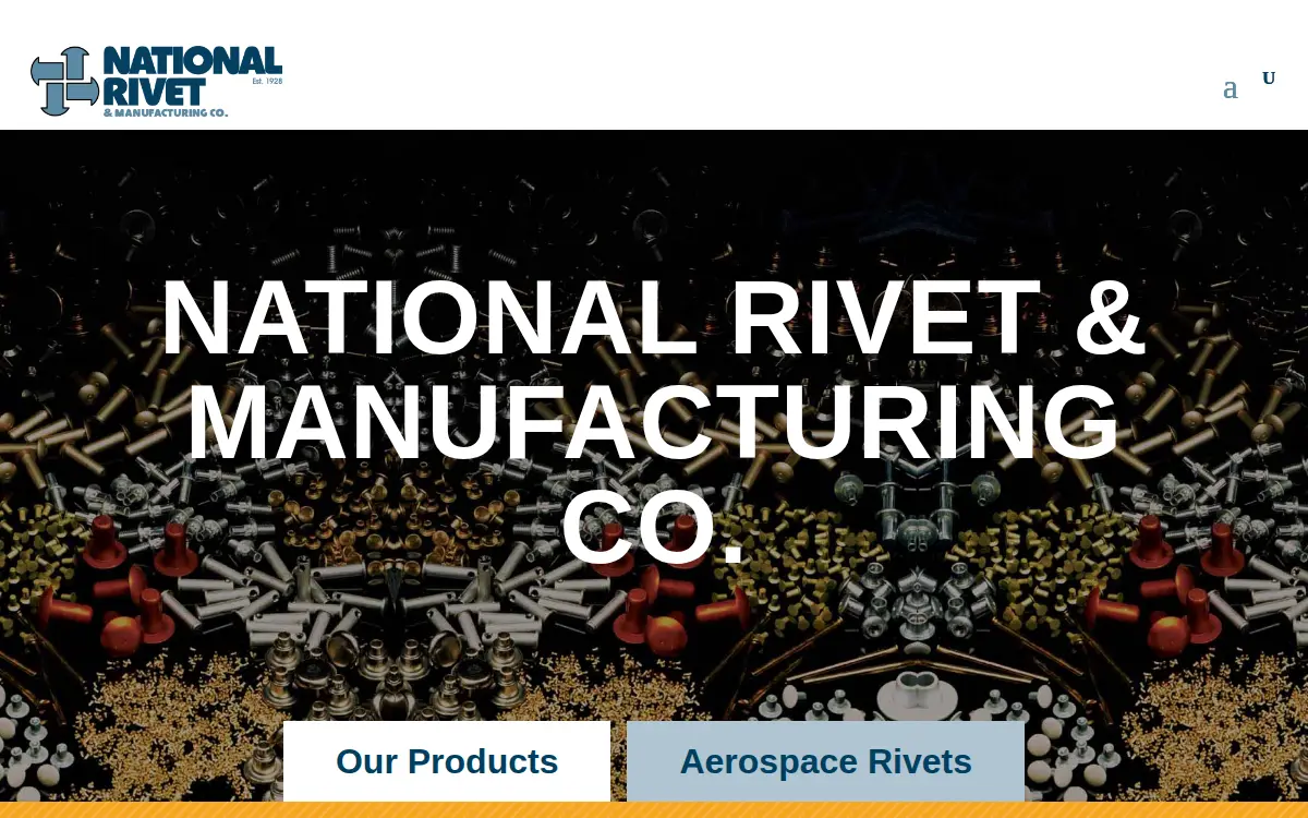 Homepage of National Rivet & Manufacturing Company