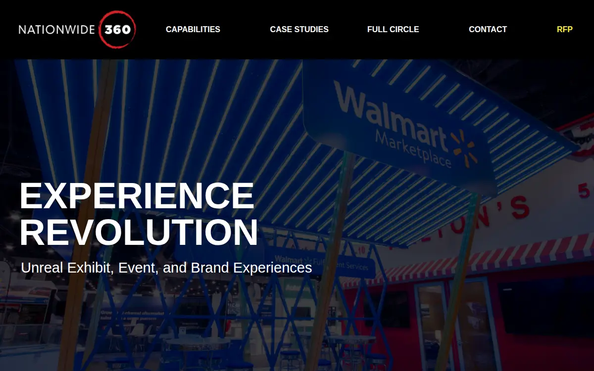 Homepage of Nationwide Exhibitor Services, INC.