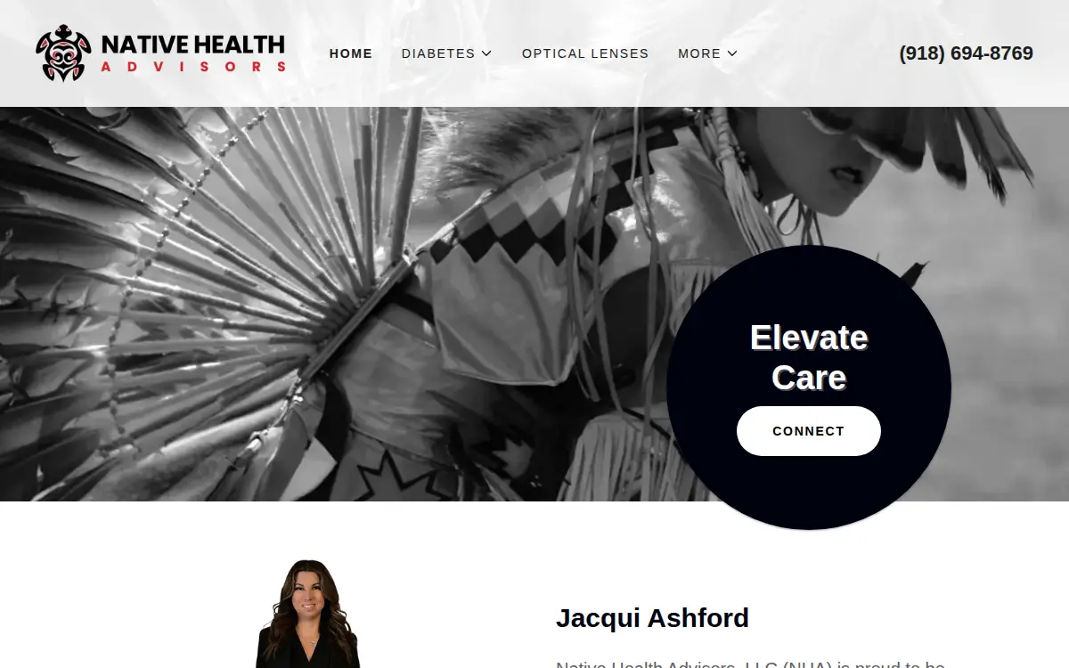 Homepage of Native Health Advisers LLC