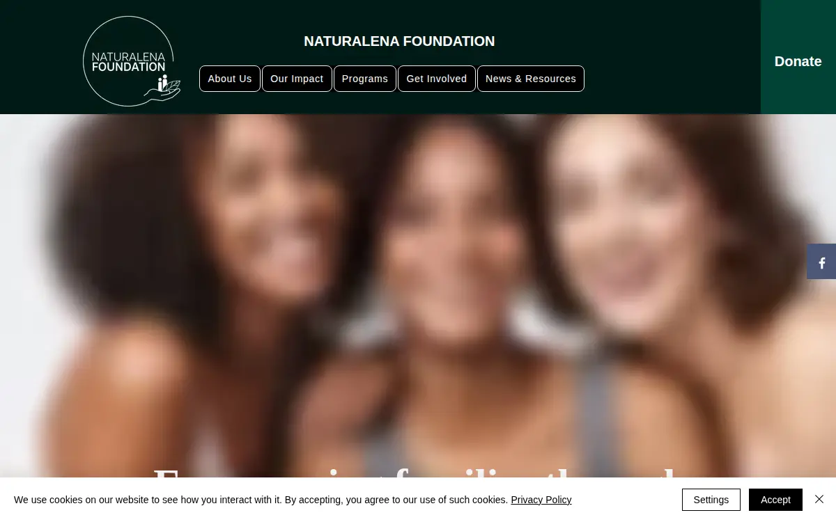 Homepage of Naturalena Foundation