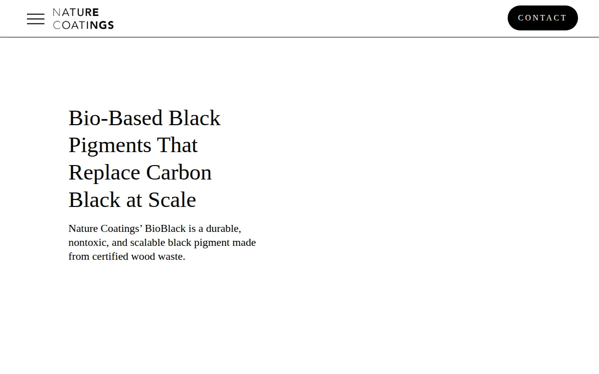Homepage of Nature Coatings INC.
