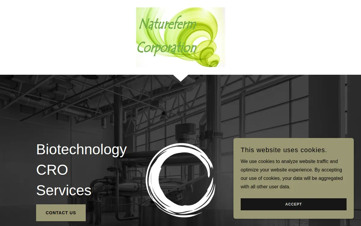 Homepage of Natureferm Corporation