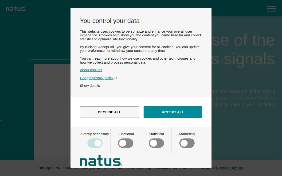 Homepage of Natus Medical Incorporated