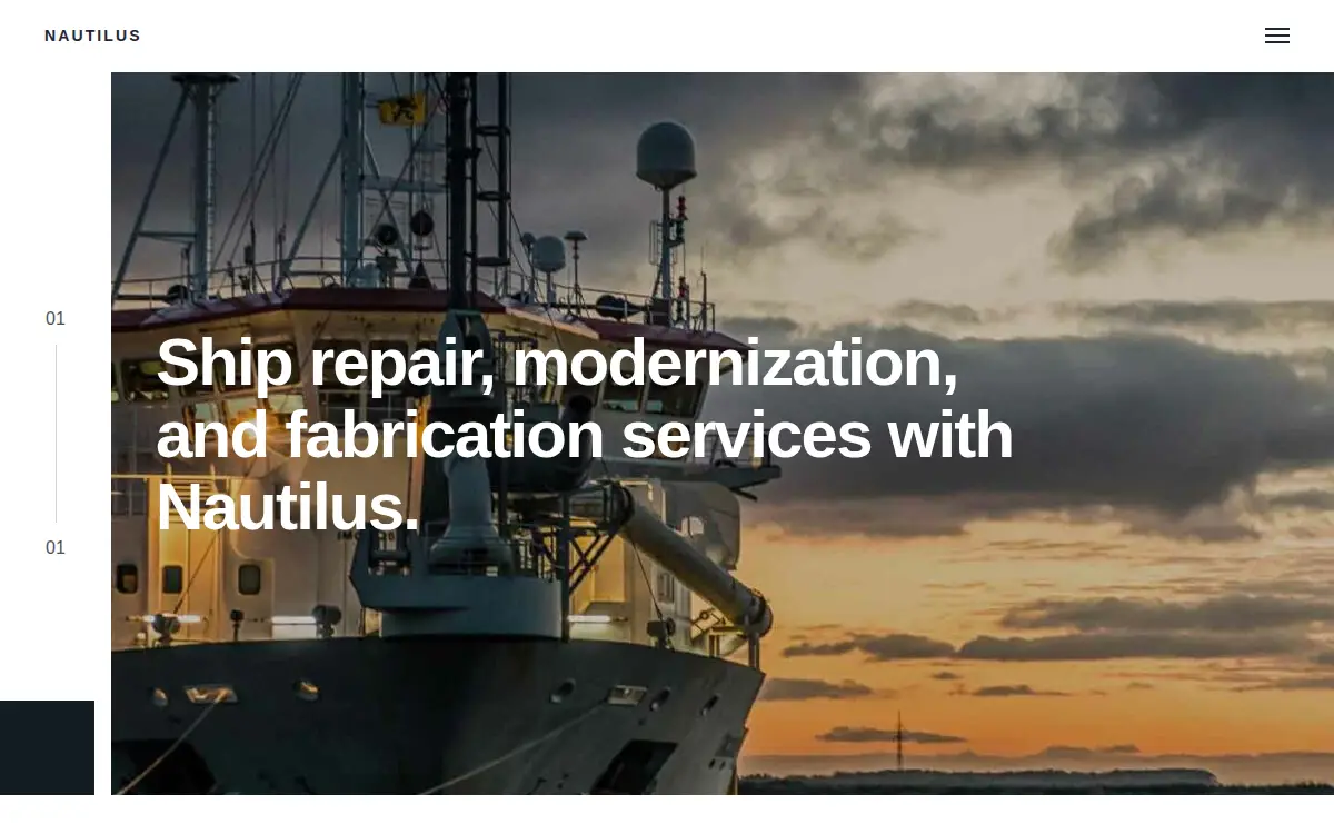 Homepage of Nautilus Industrial Marine