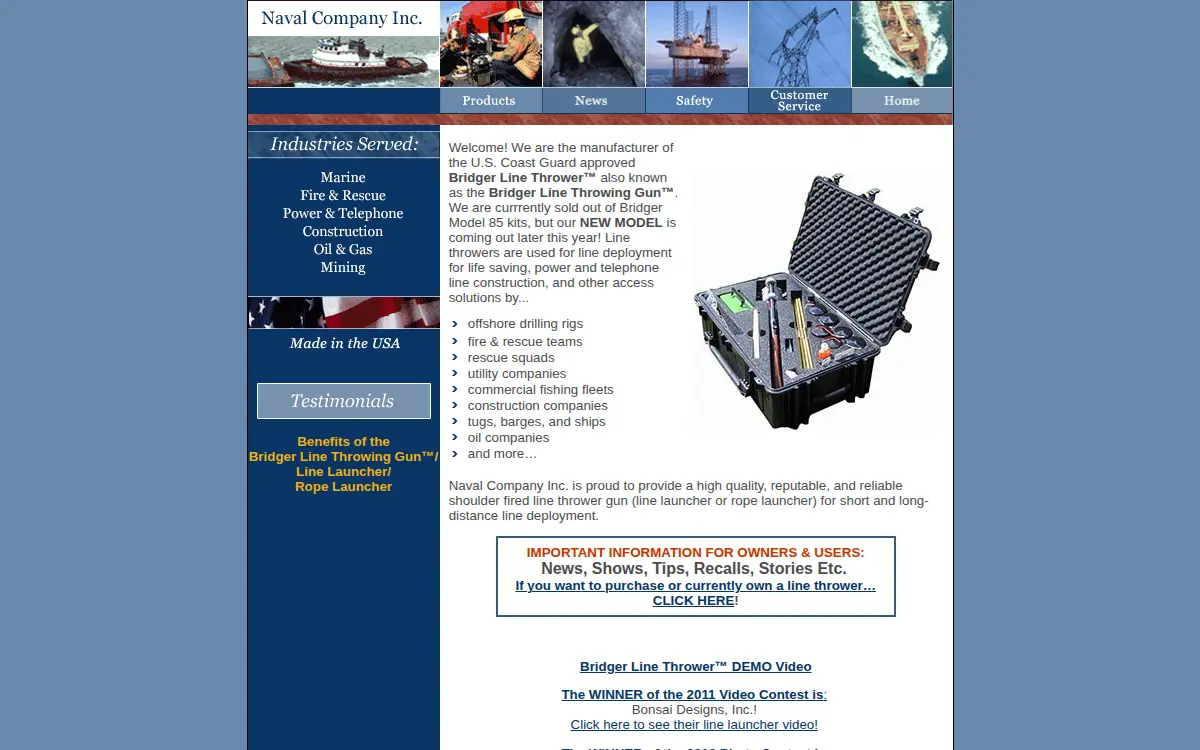 Homepage of Naval Company, INC