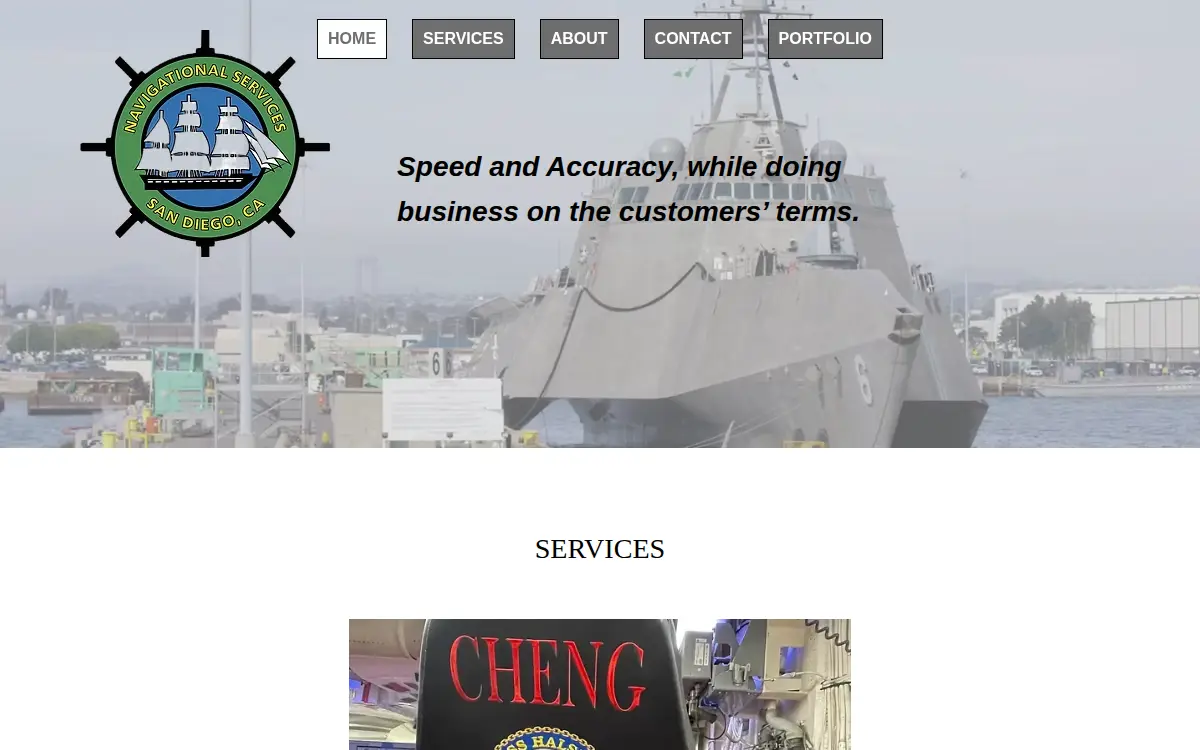 Homepage of Navigational Services