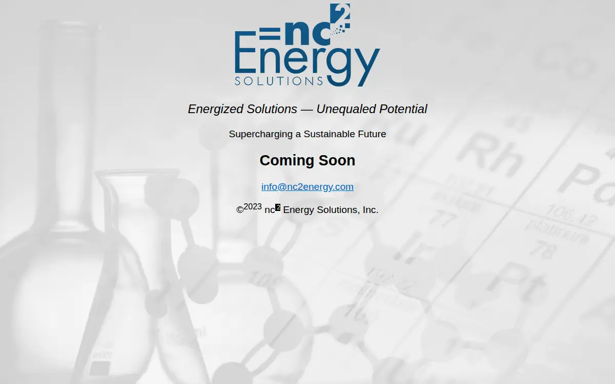 Homepage of Nc2 Energy Solutions INC