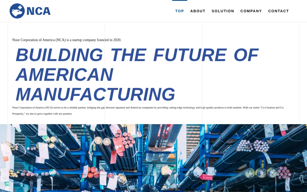 Homepage of Nose Corporation of America