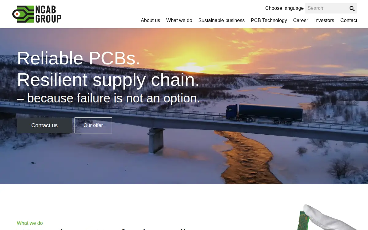 Homepage of Ncab Group USA INC