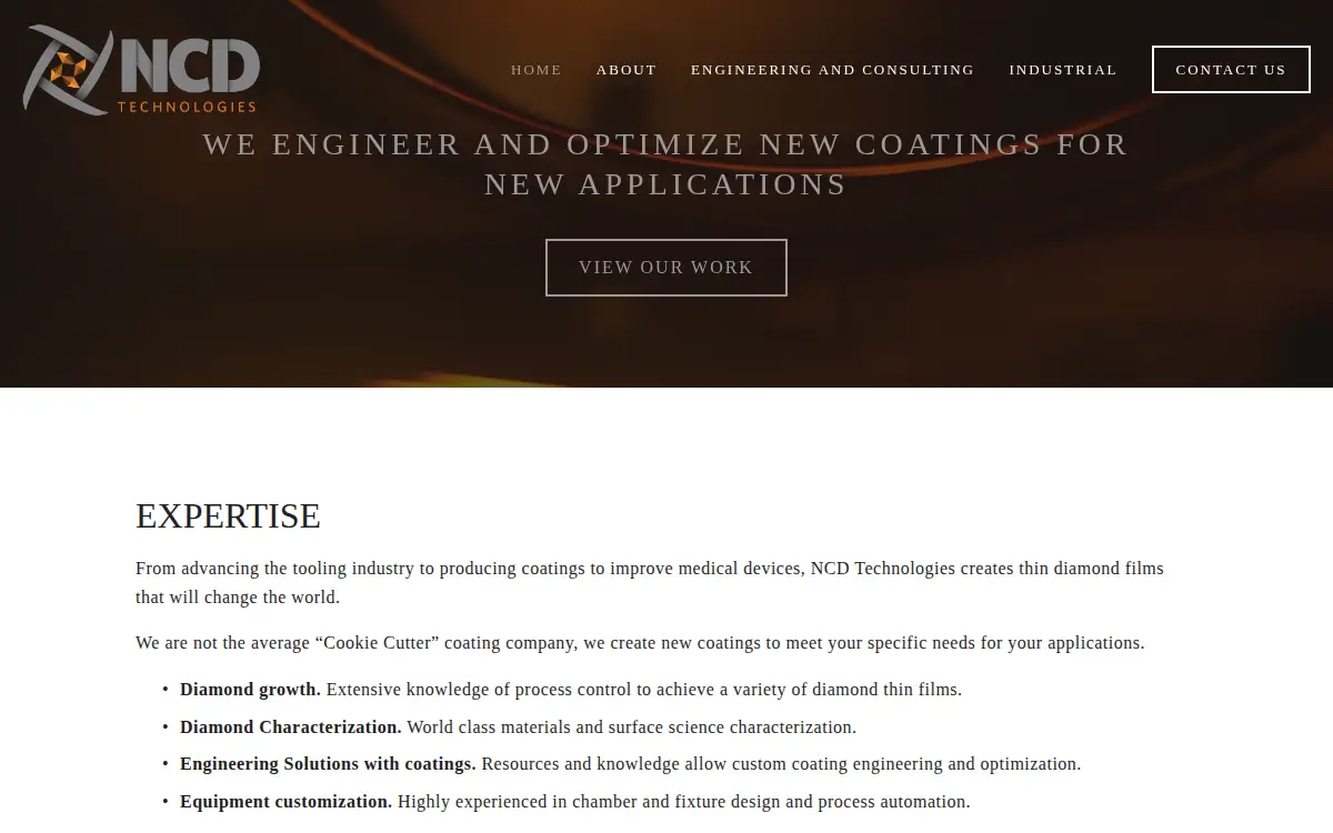 Homepage of Ncd Technologies LLC