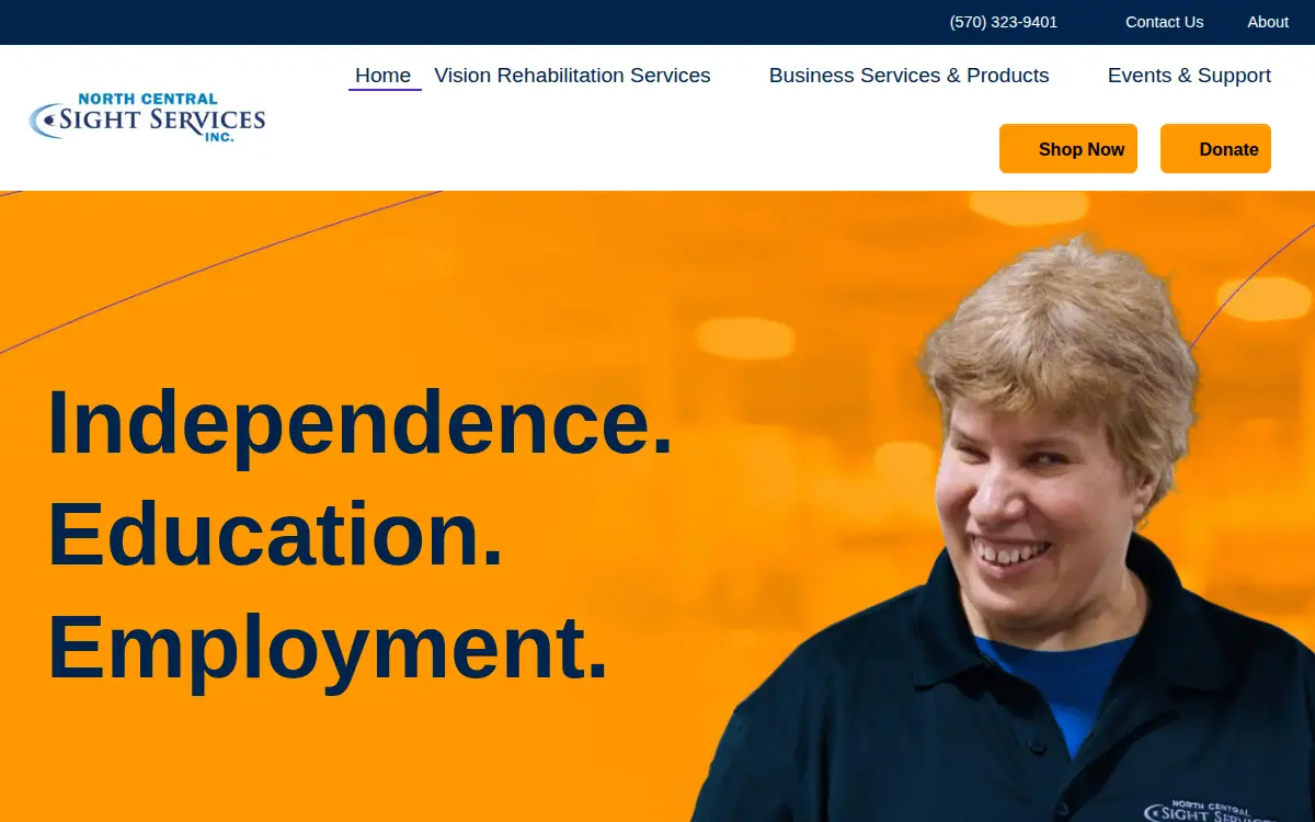 Homepage of North Central Sight Services INC