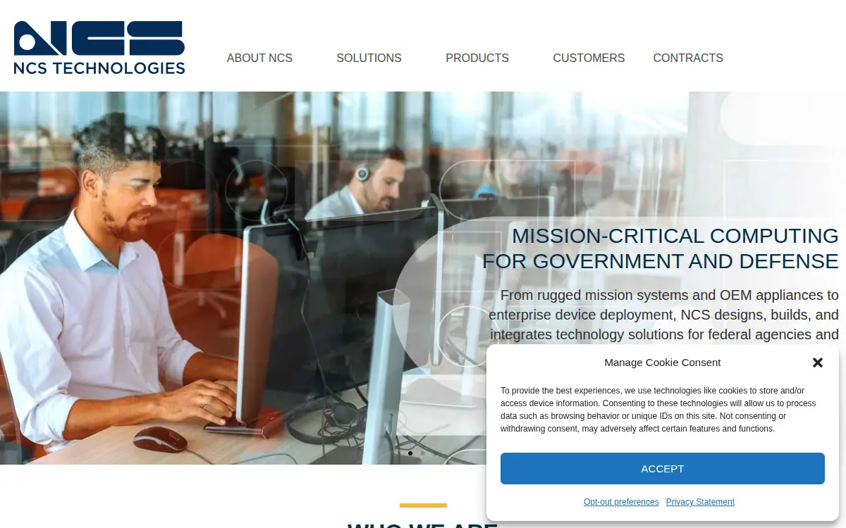 Homepage of Ncs Technologies INC
