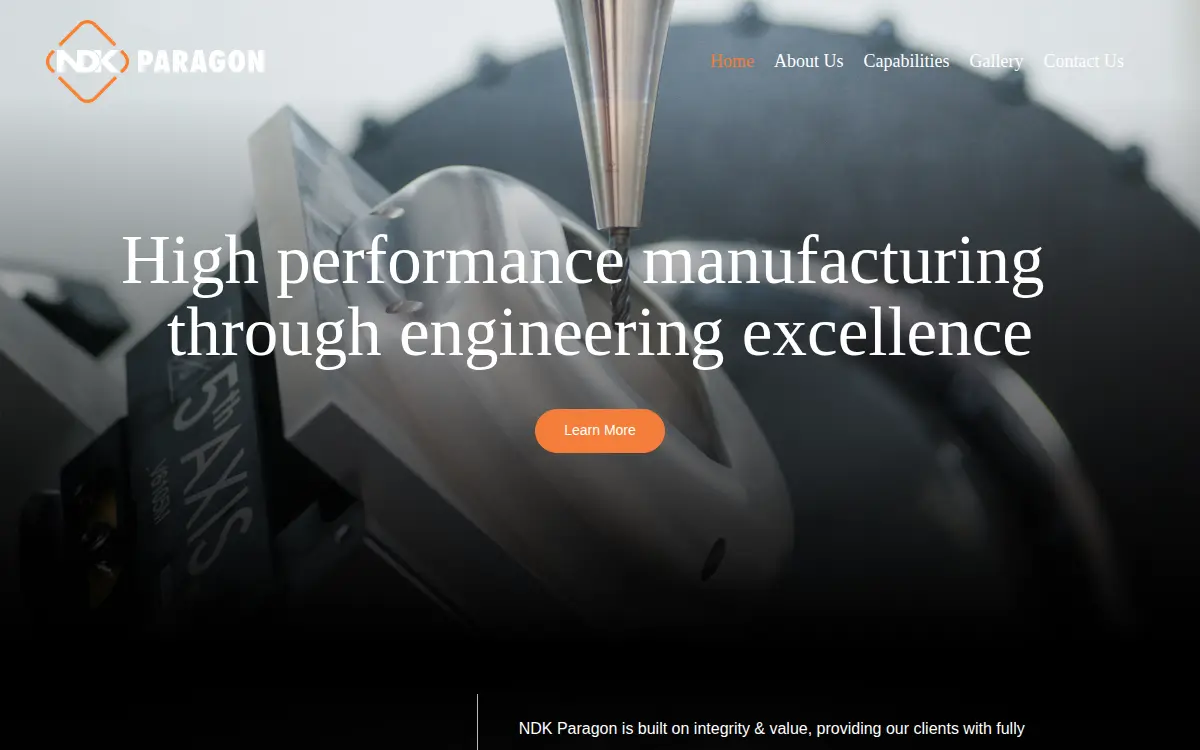 Homepage of Ndk Paragon, LLC