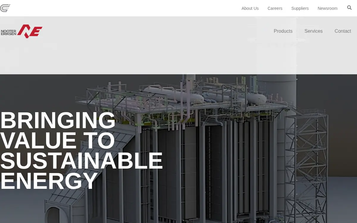 Homepage of Nooter/eriksen INC.