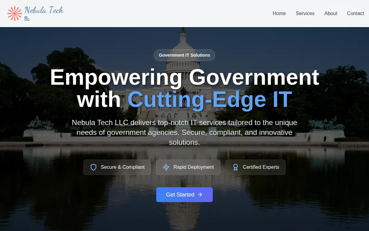 Homepage of Nebula Tech LLC