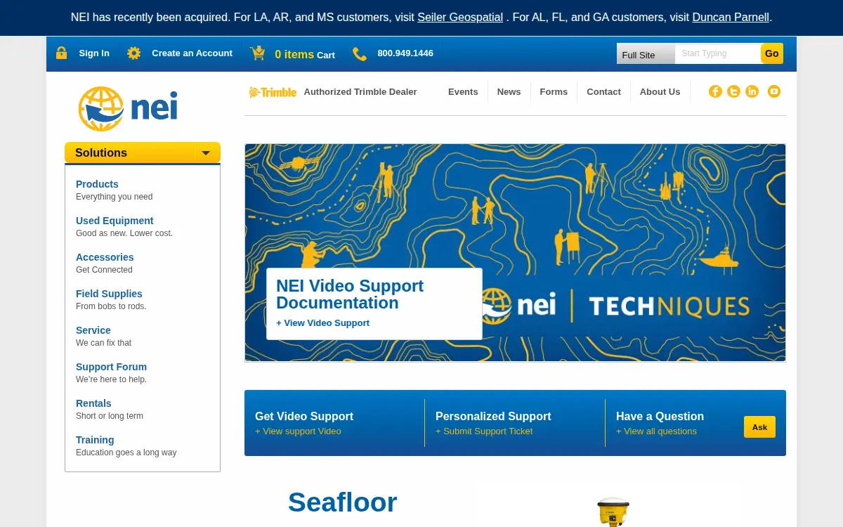 Homepage of Navigation Electronics, INC