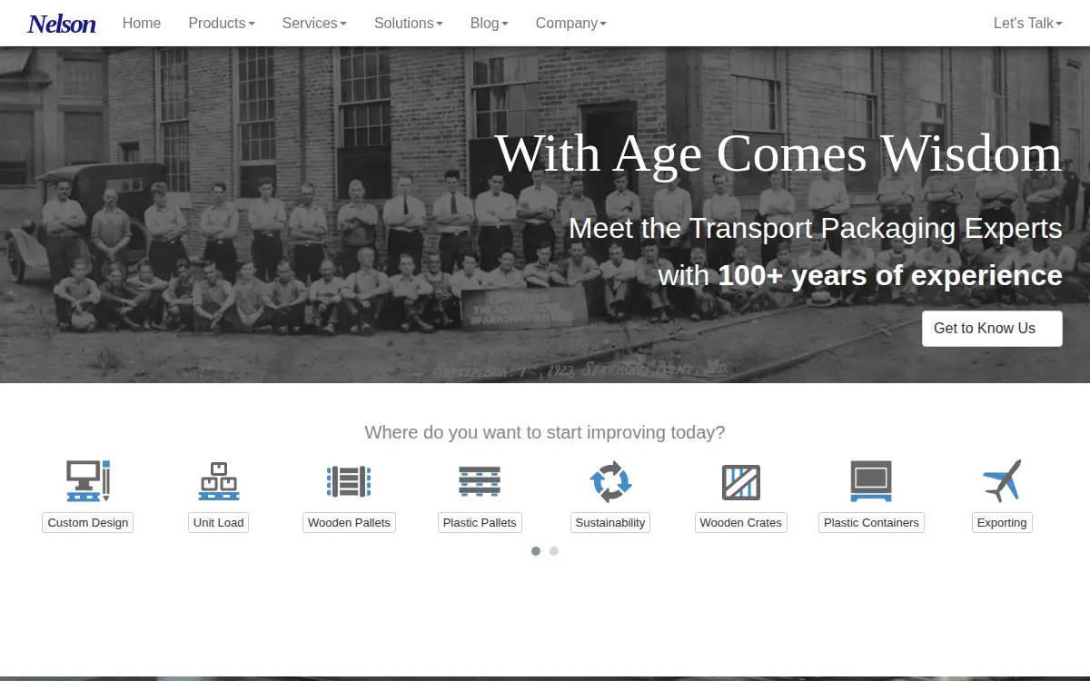 Homepage of The Nelson Company