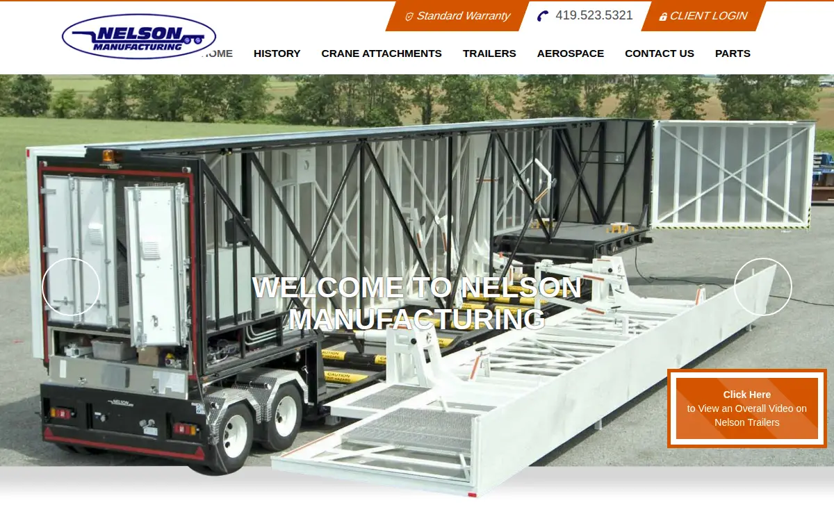 Homepage of Nelson Manufacturing CO