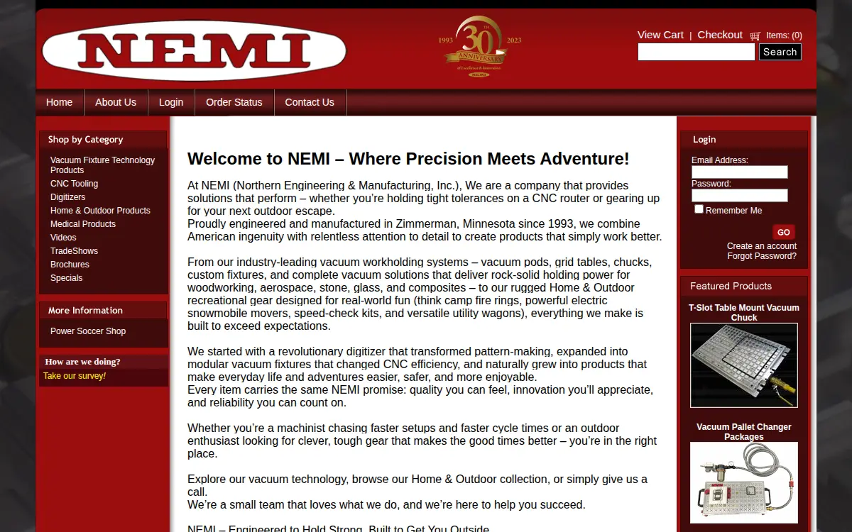 Homepage of Northern Engineering and Manufacturing, INC