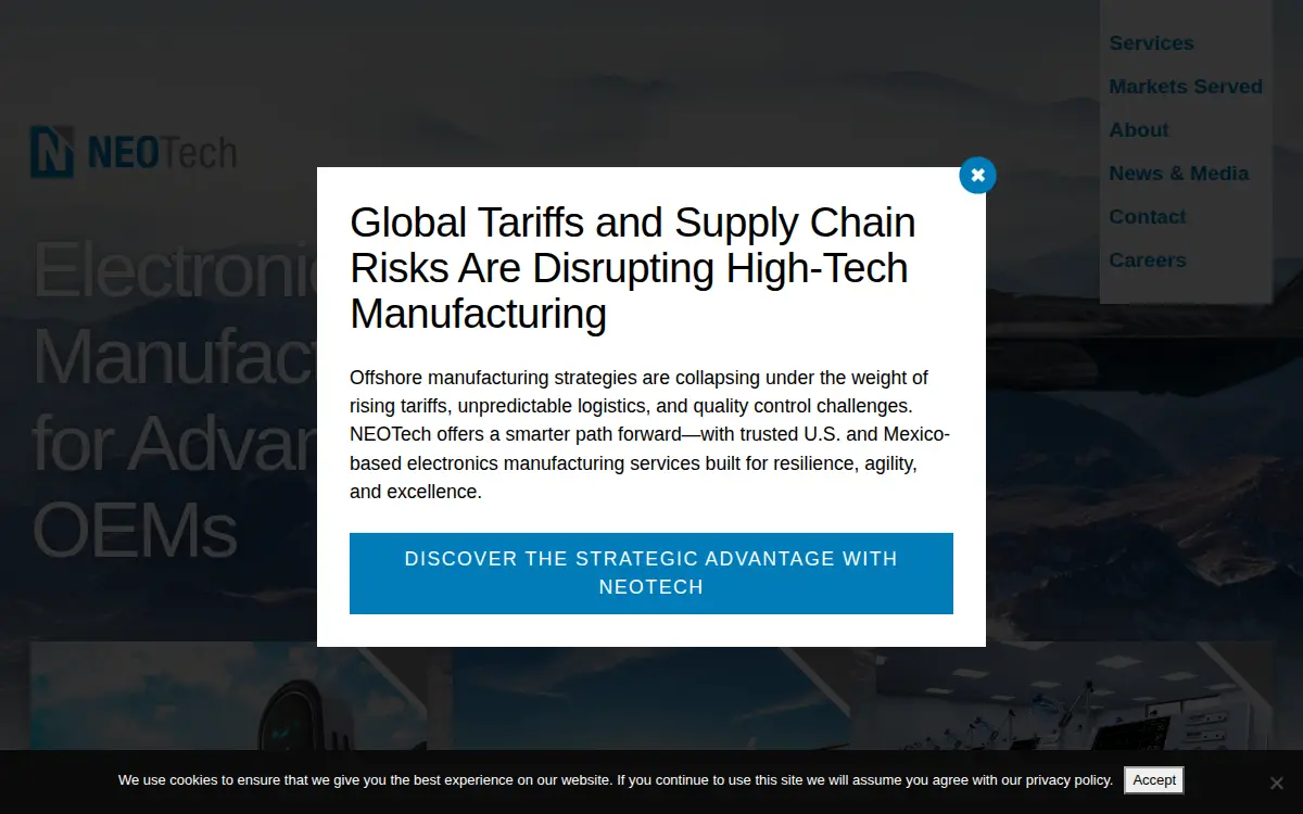 Homepage of Natel Engineering Company, LLC