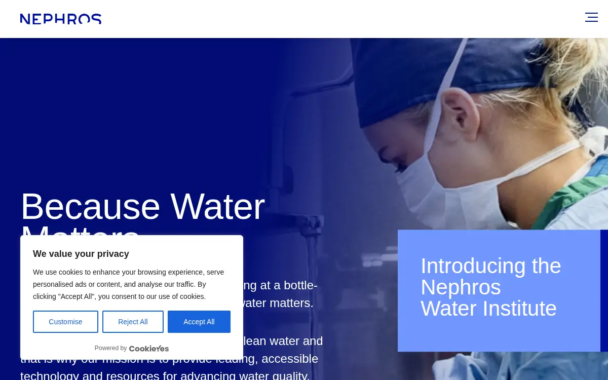Homepage of Nephros, INC.