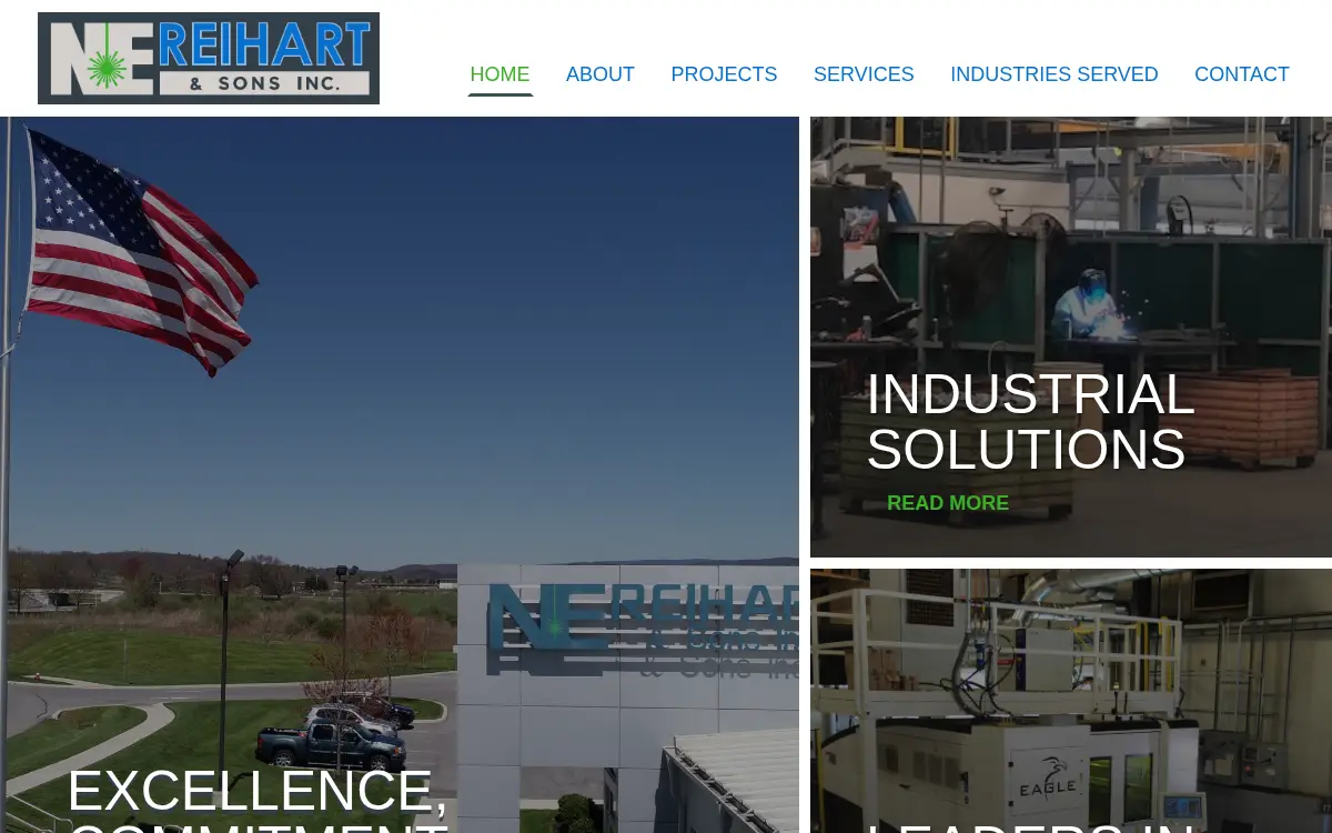 Homepage of N. E. Reihart & Sons, INC.