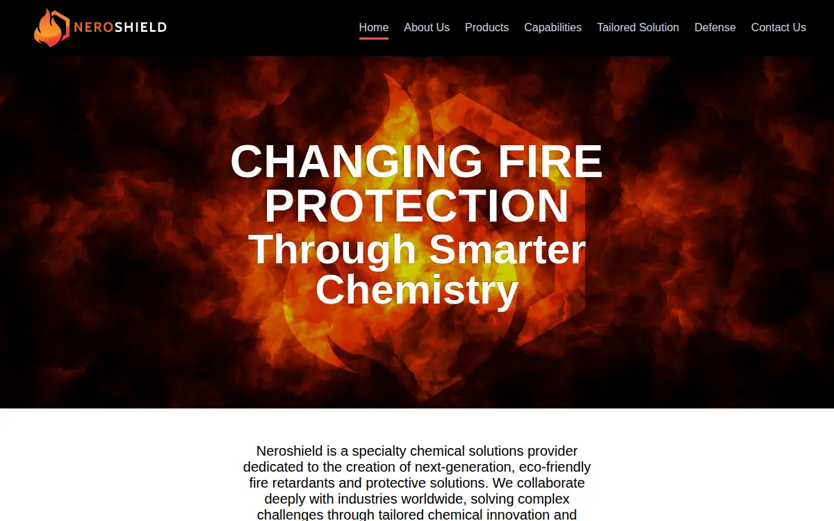 Homepage of Neroshield, INC.