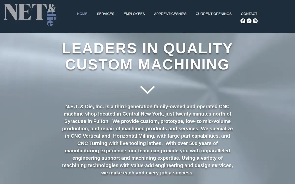 Homepage of N.e.t. & Die, INC.