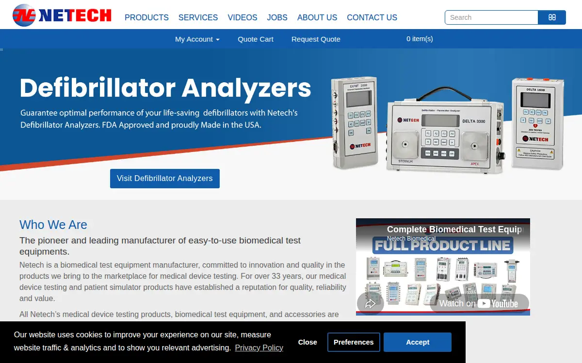 Homepage of Netech Corporation