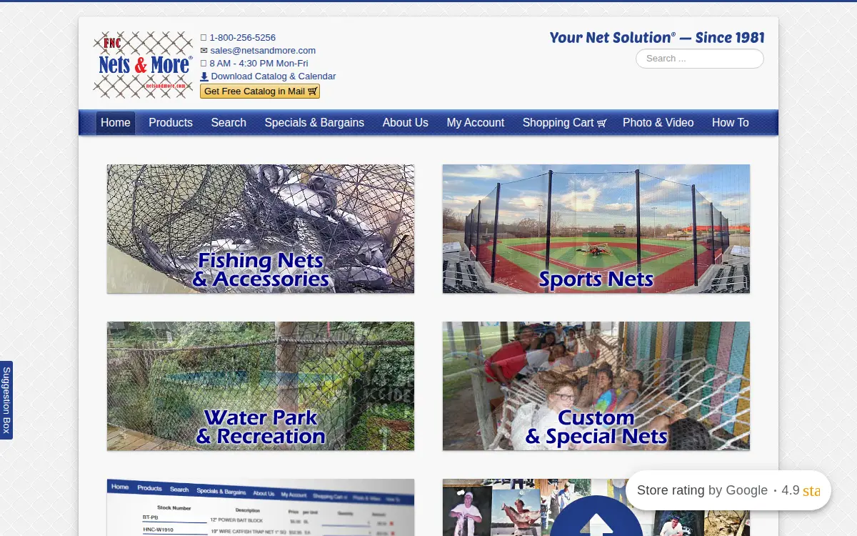Homepage of The Fish Net Company LLC
