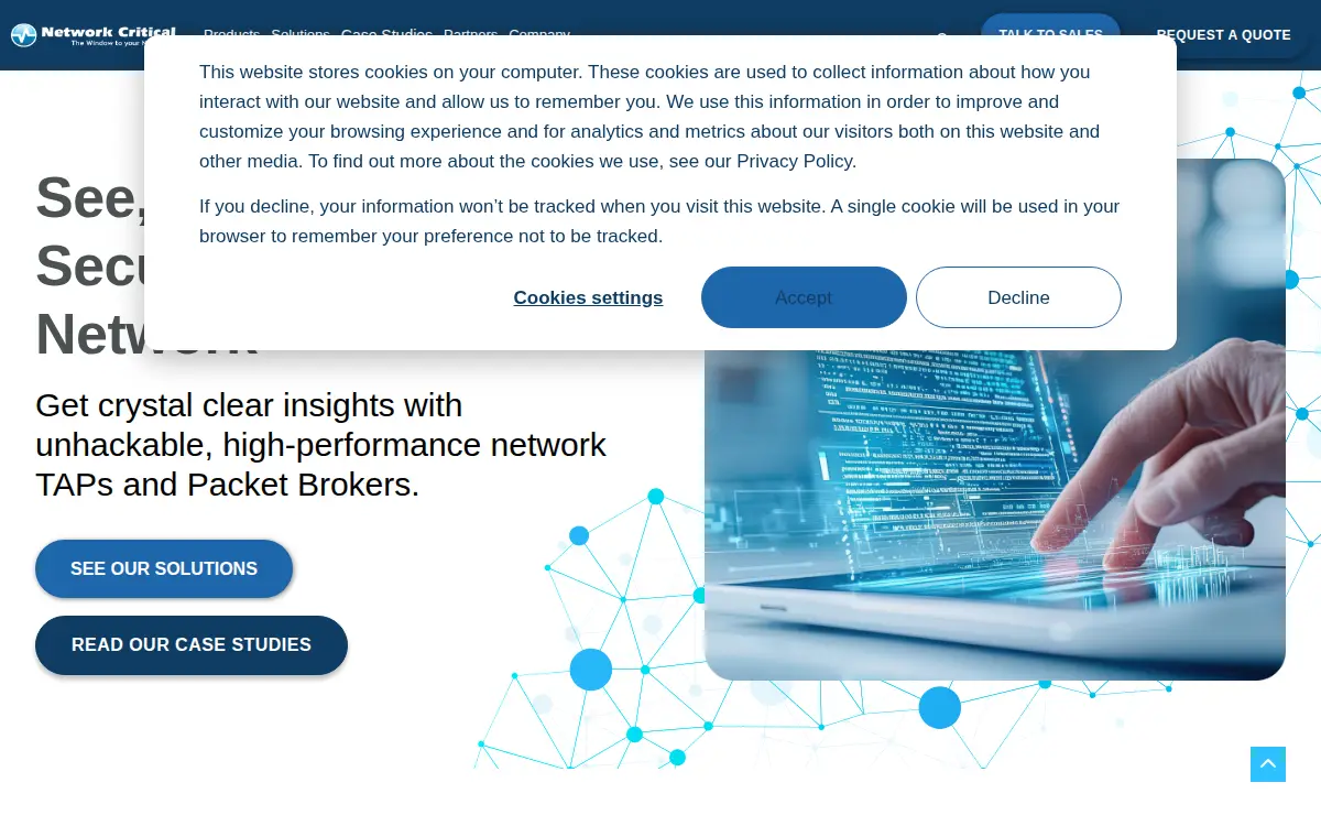 Homepage of Network Critical Na, LLC
