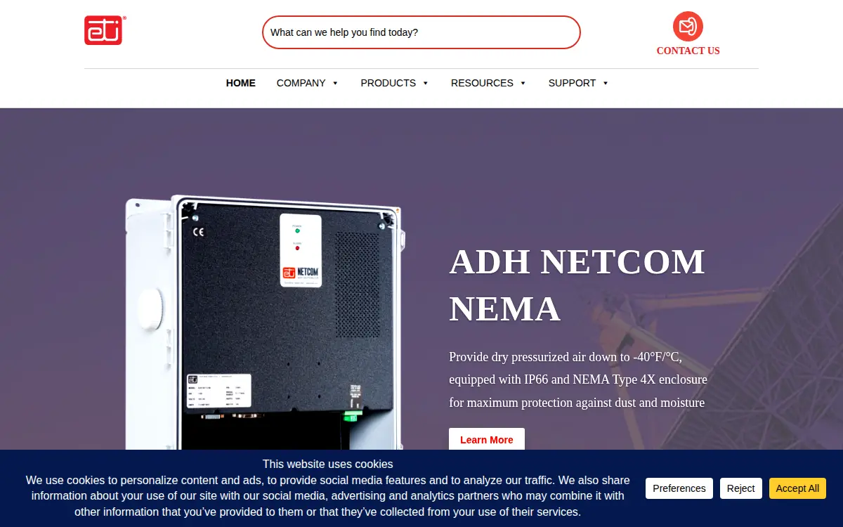 Homepage of Eti INC