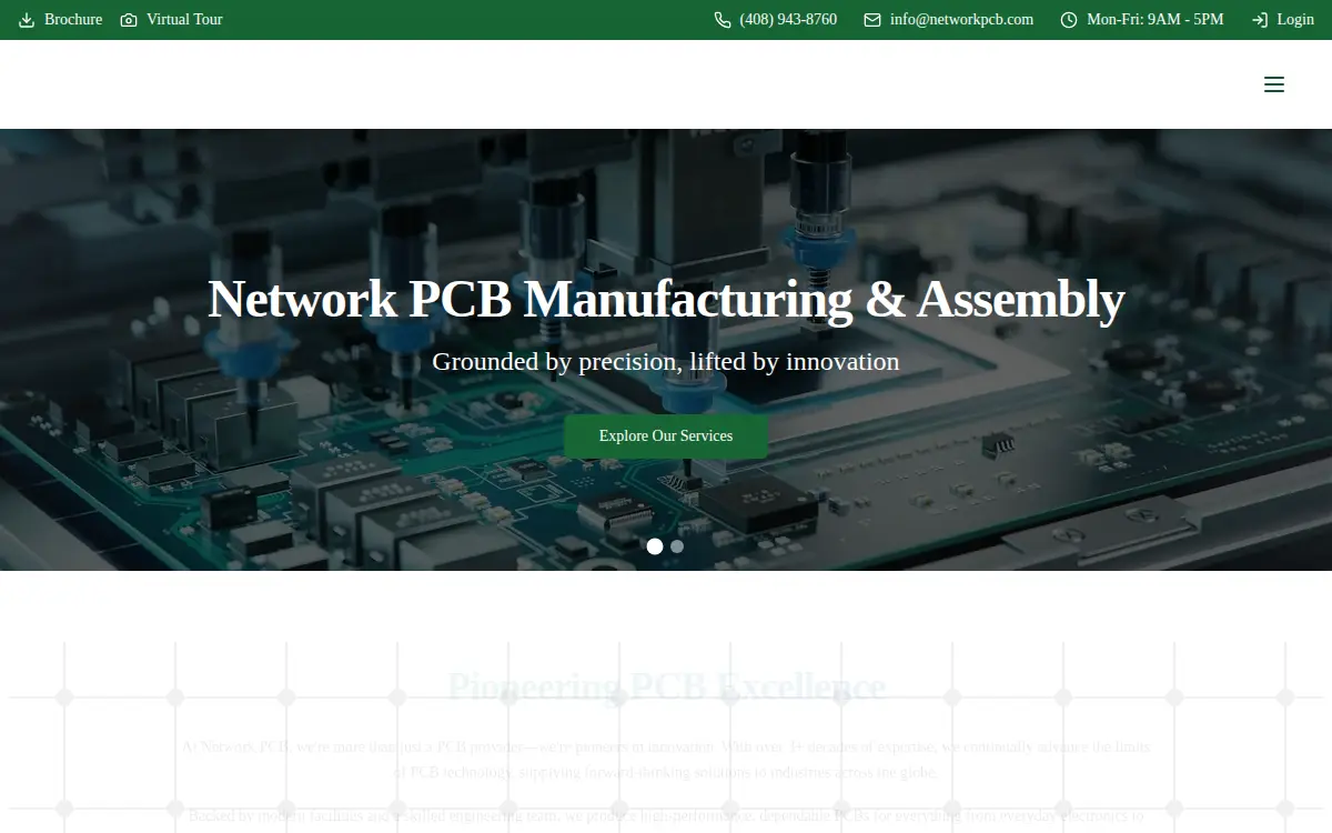 Homepage of 123pcb Corporation