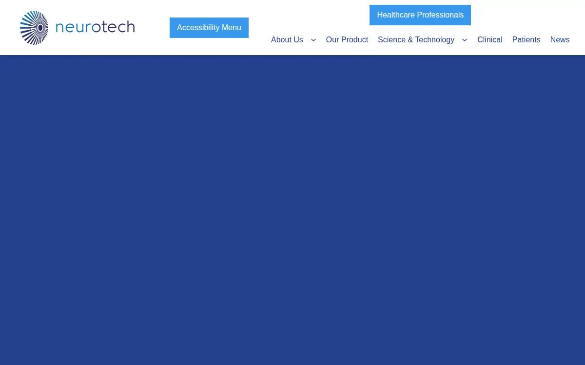 Homepage of Neurotech Pharmaceuticals, INC