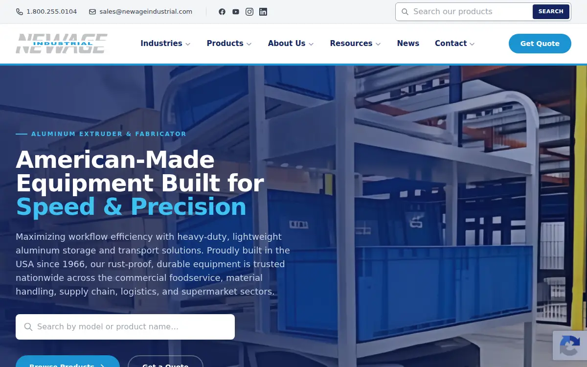Homepage of New Age Industrial Corporation INC.