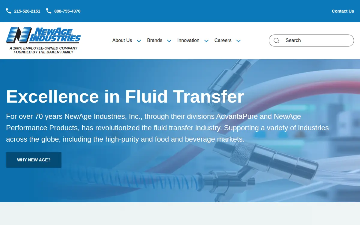 Homepage of Newage Industries INC