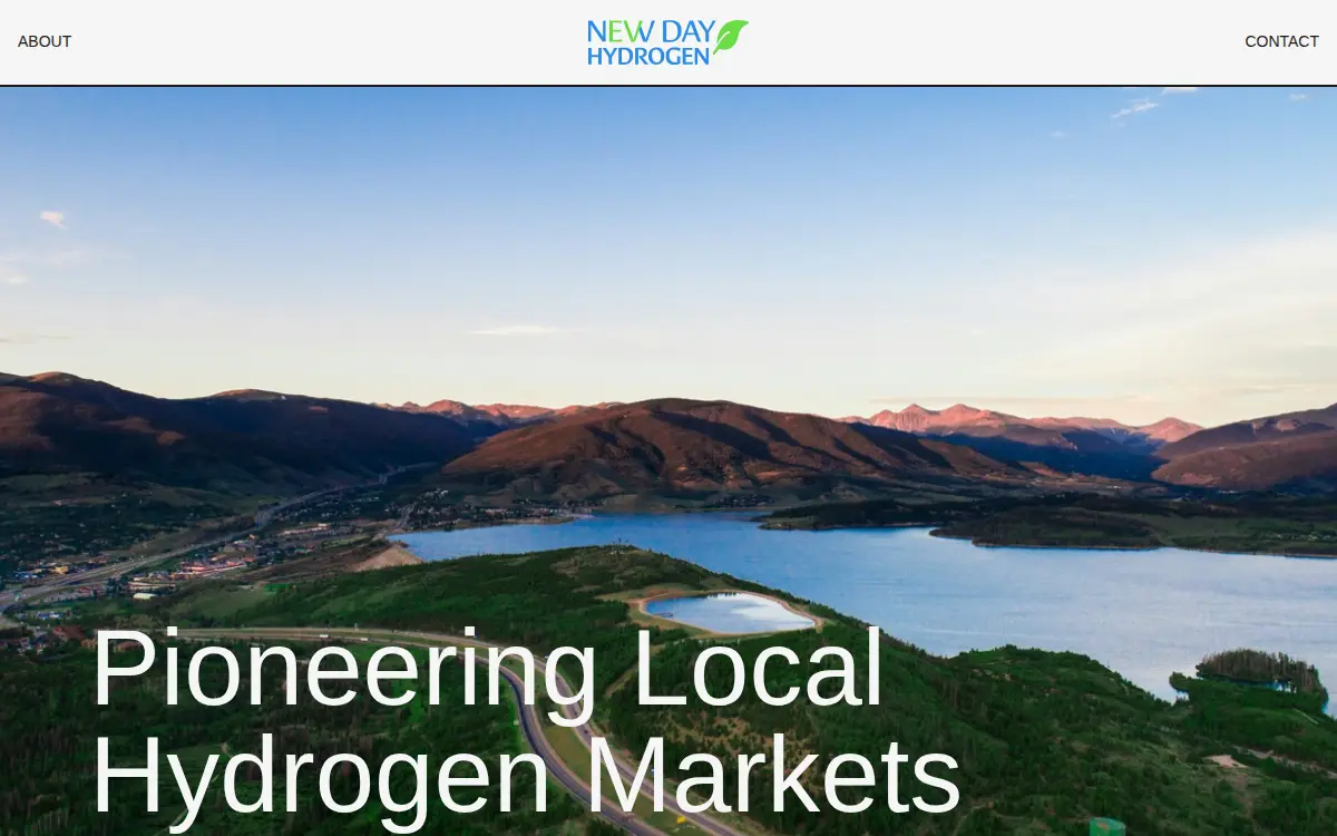 Homepage of New Day Hydrogen, INC