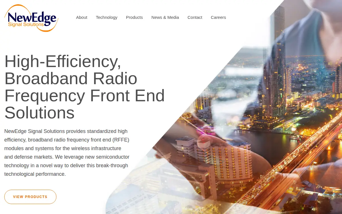 Homepage of Newedge Signal Solutions LLC