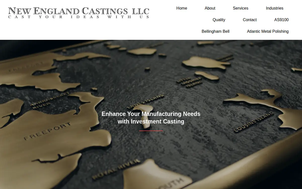 Homepage of New England Castings, LLC