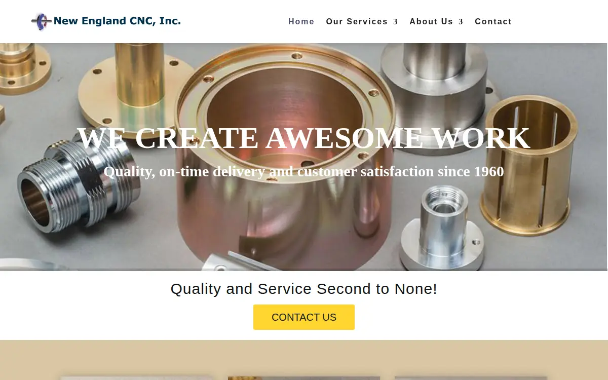 Homepage of New England Cnc, INC