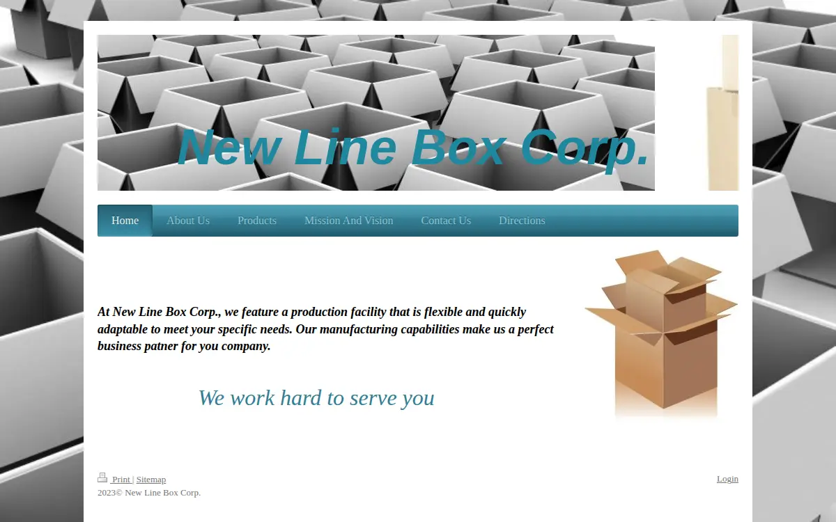 Homepage of New Line Box CORP
