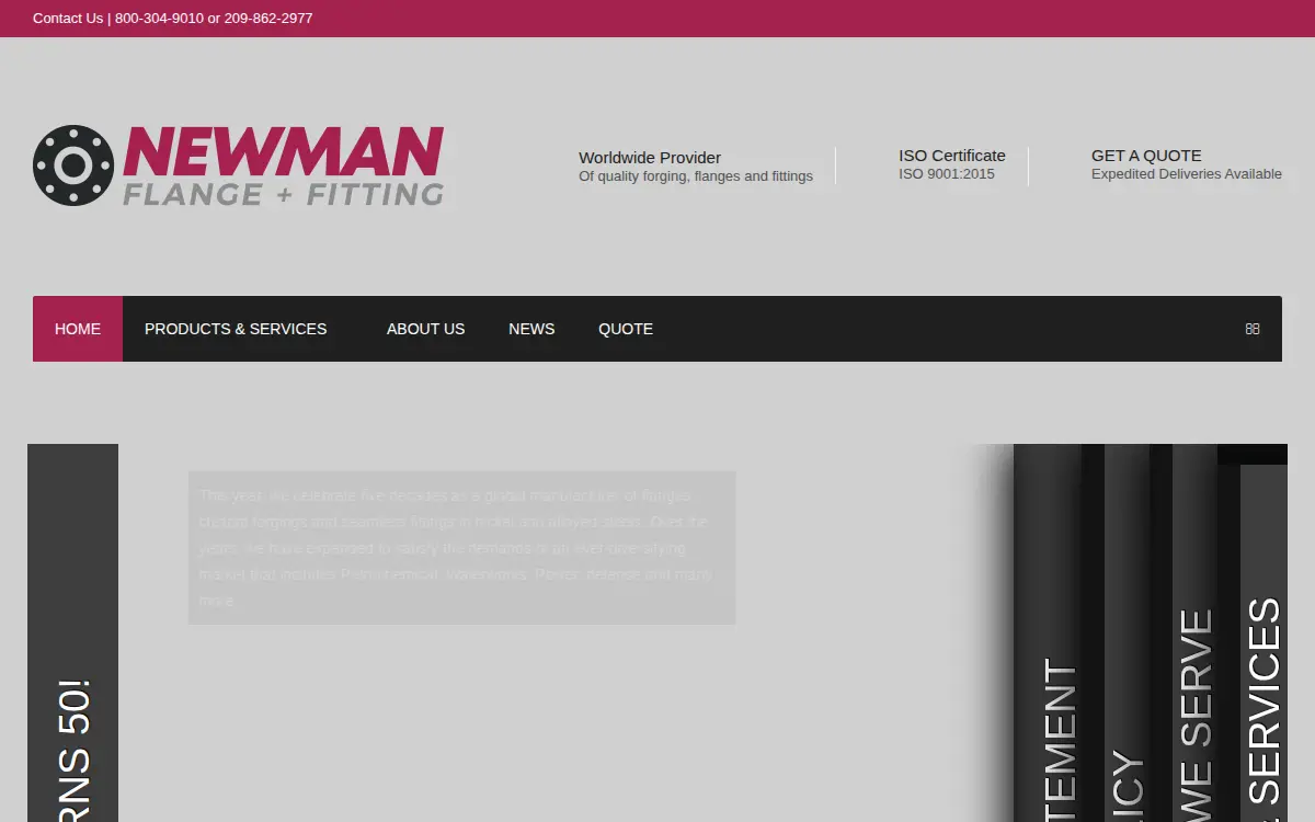 Homepage of Titan Newman, INC.