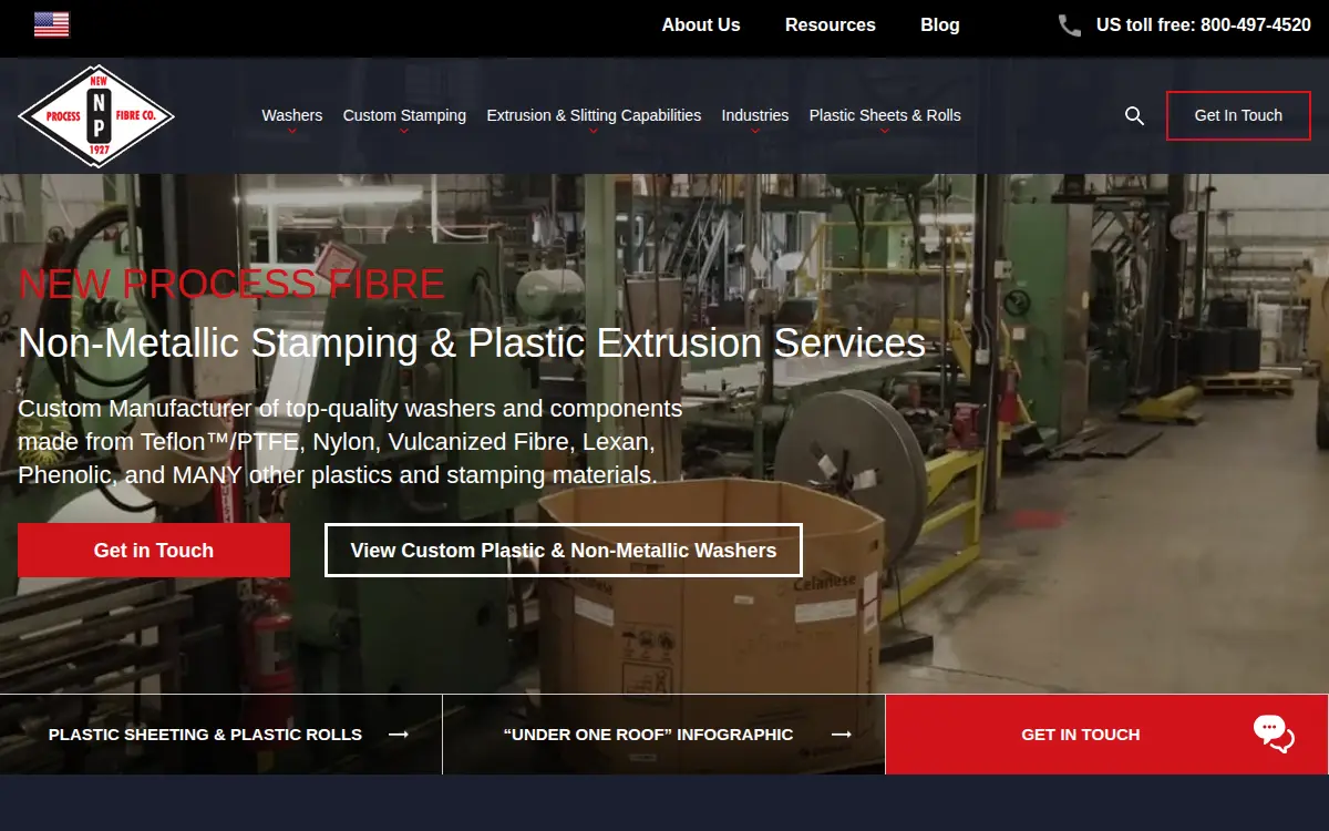 Homepage of New Process Fibre CO