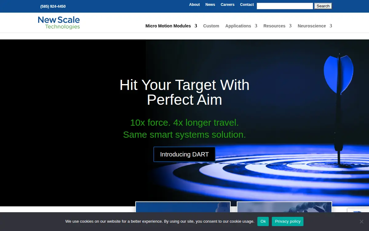 Homepage of New Scale Technologies, INC