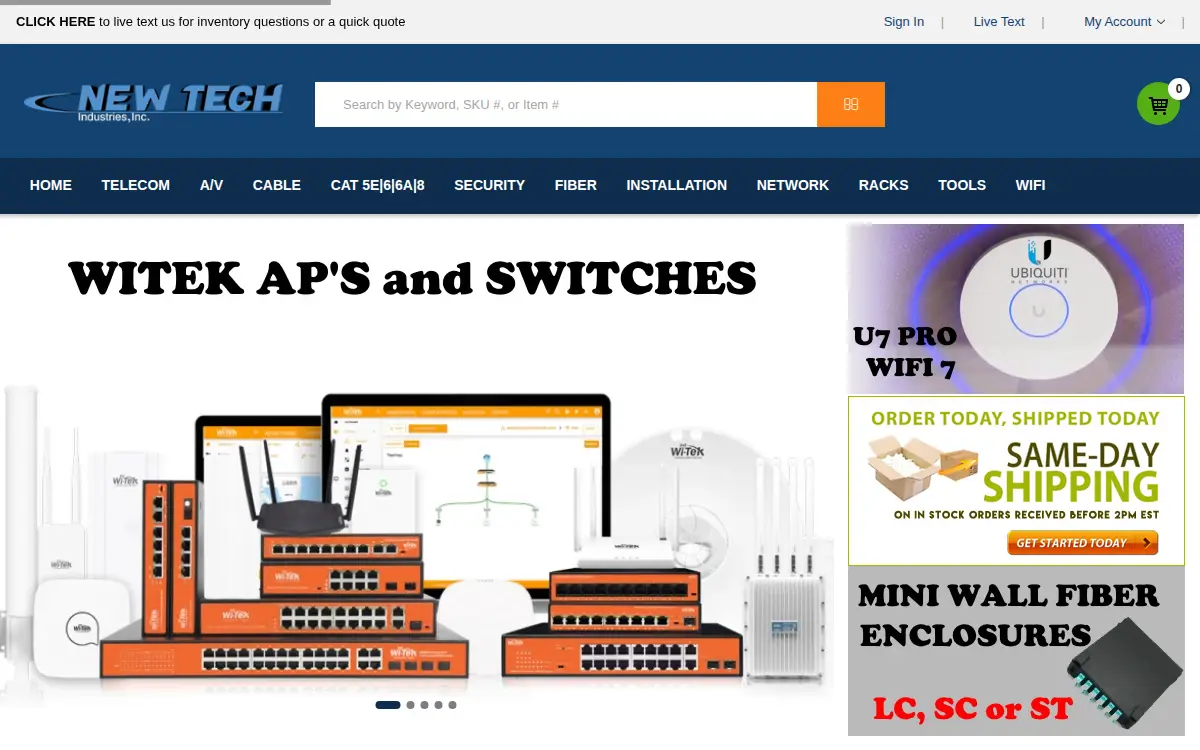 Homepage of New Tech Industries INC.