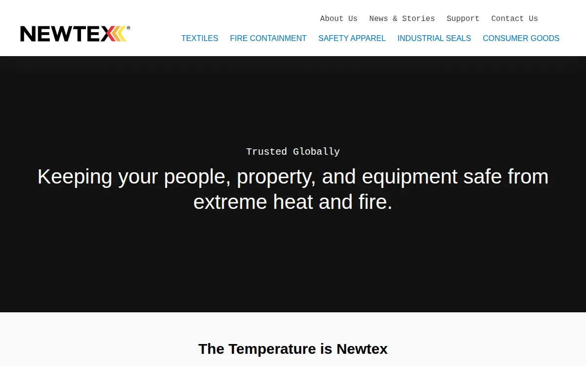 Homepage of Newtex Industries, INC.